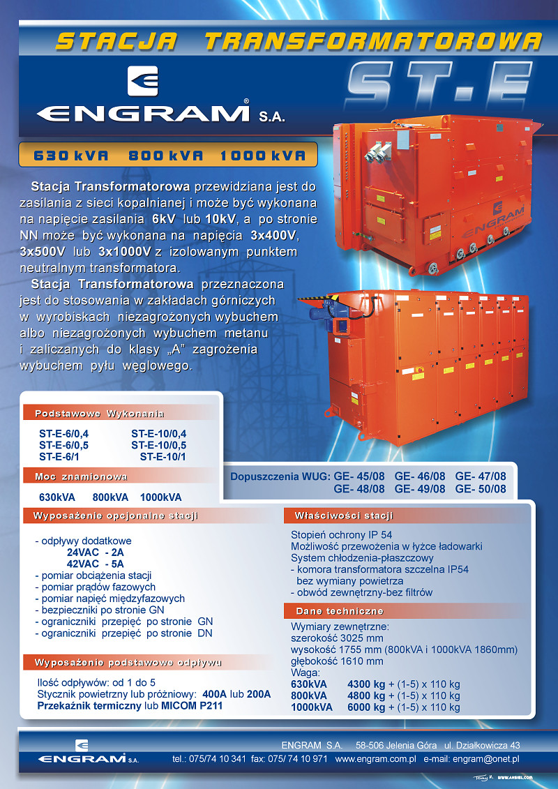 Reklama stacji transformatorowej ST-6 firmy ENGRAM S.A.